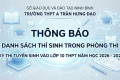 DANH SÁCH THÍ SINH – KỲ THI TUYỂN SINH VÀO LỚP 10 THPT – NĂM HỌC 2026-2027