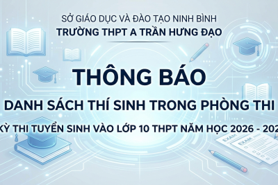 DANH SÁCH THÍ SINH – KỲ THI TUYỂN SINH VÀO LỚP 10 THPT – NĂM HỌC 2026-2027