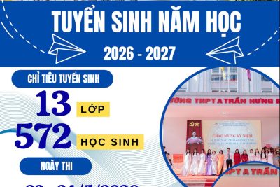 Thông báo số 150/TB-THPTATHĐ về Kế hoạch tuyển sinh vào lớp 10 năm học 2026 – 2027
